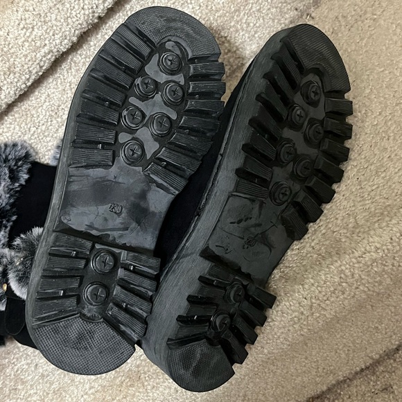 Womens Slip-On Soft Boots, Sz 8, Black - Picture 5 of 7